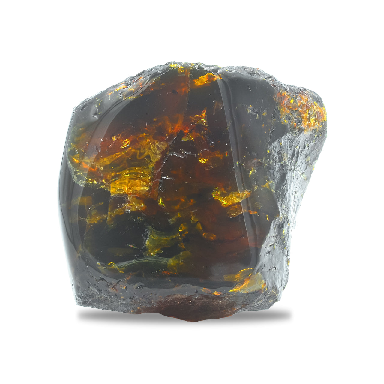 Starborn Polished Lion's Mane Sumatra Amber Collector (130g-150g) - 1 Piece