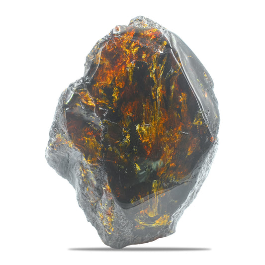 Starborn Polished Lion's Mane Sumatra Amber Collector (180g-200g) - 1 Piece