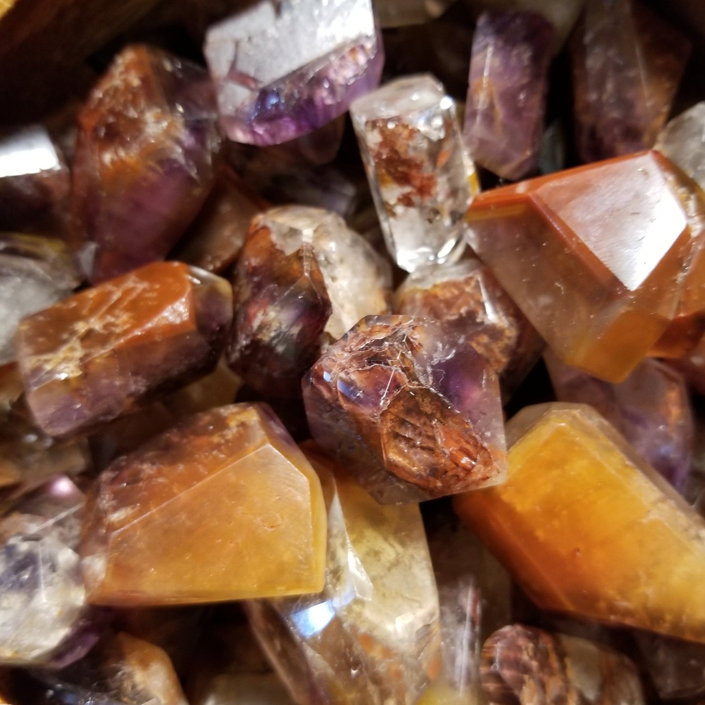 Cacoxenite Amethyst Tumbled Stones - Enhance Chakras and Raise Vibrations