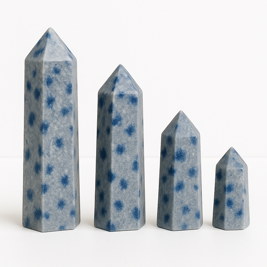 Spotted Blue Quartzite Tower Obelisk (Sold Individually or as Bundle)