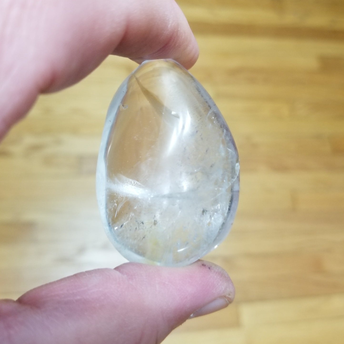 Clear Quartz Palm Stone - Madagascar Master Healer Crystal for Amplifying Energy