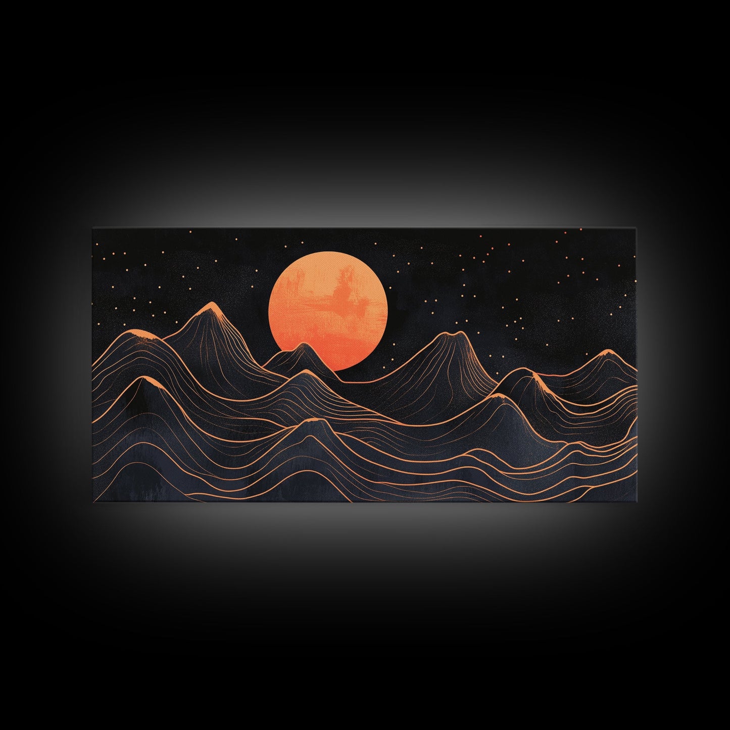 Art Deco Moon Art
