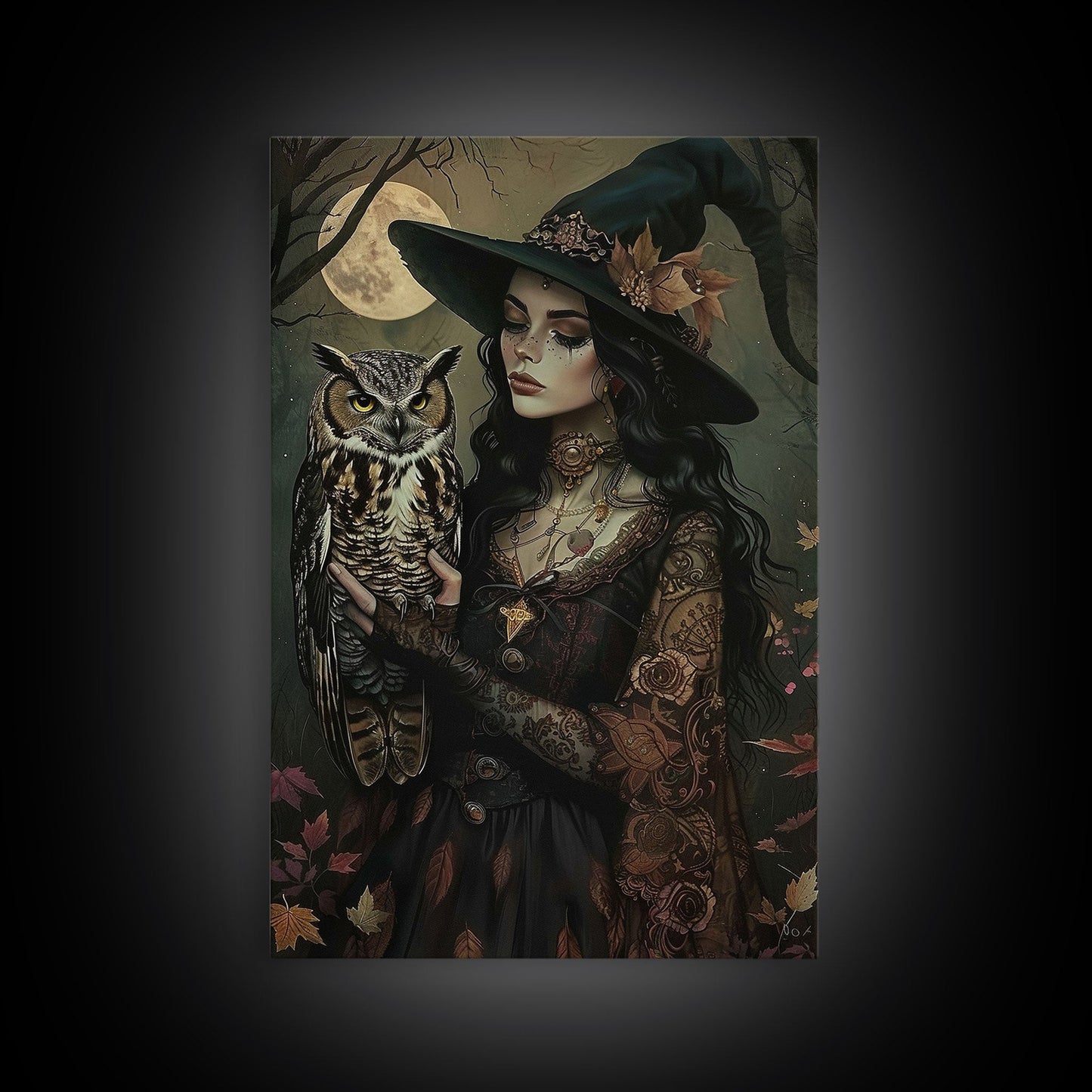 Witch with Owl - Wall Art