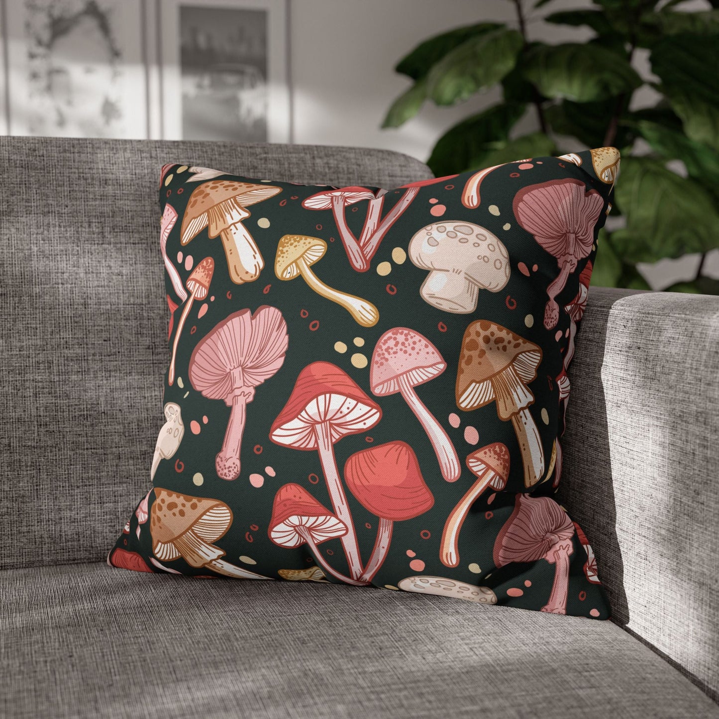 Mushroom - Throw Pillow