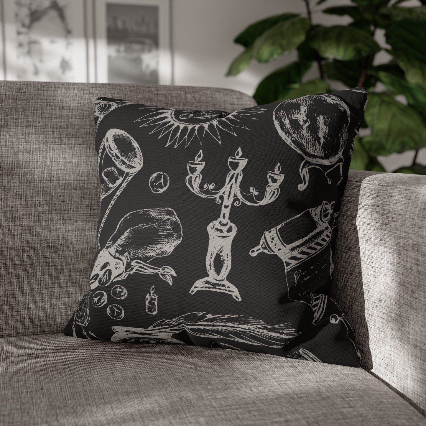 Fortune Teller - Throw Pillow (Dark)