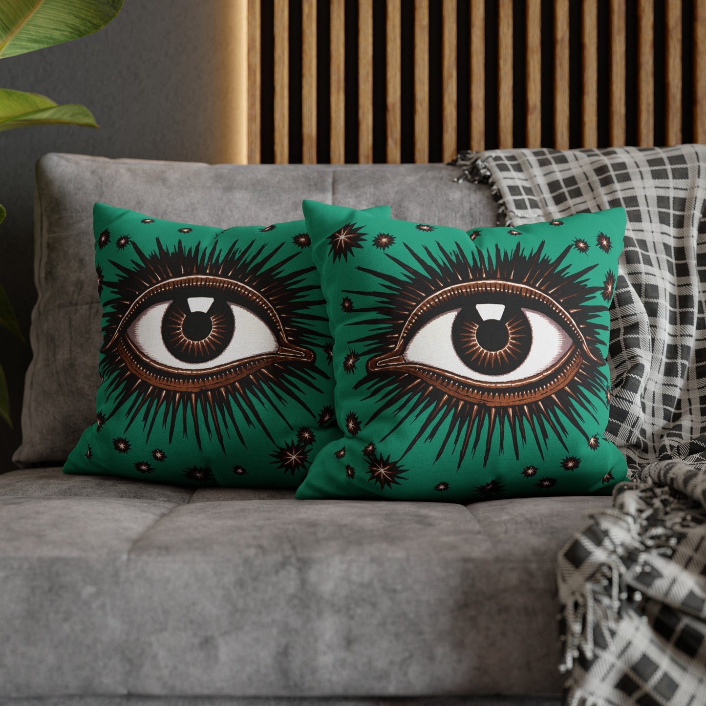 "All Seeing Eye" - Throw Pillow (Teal)