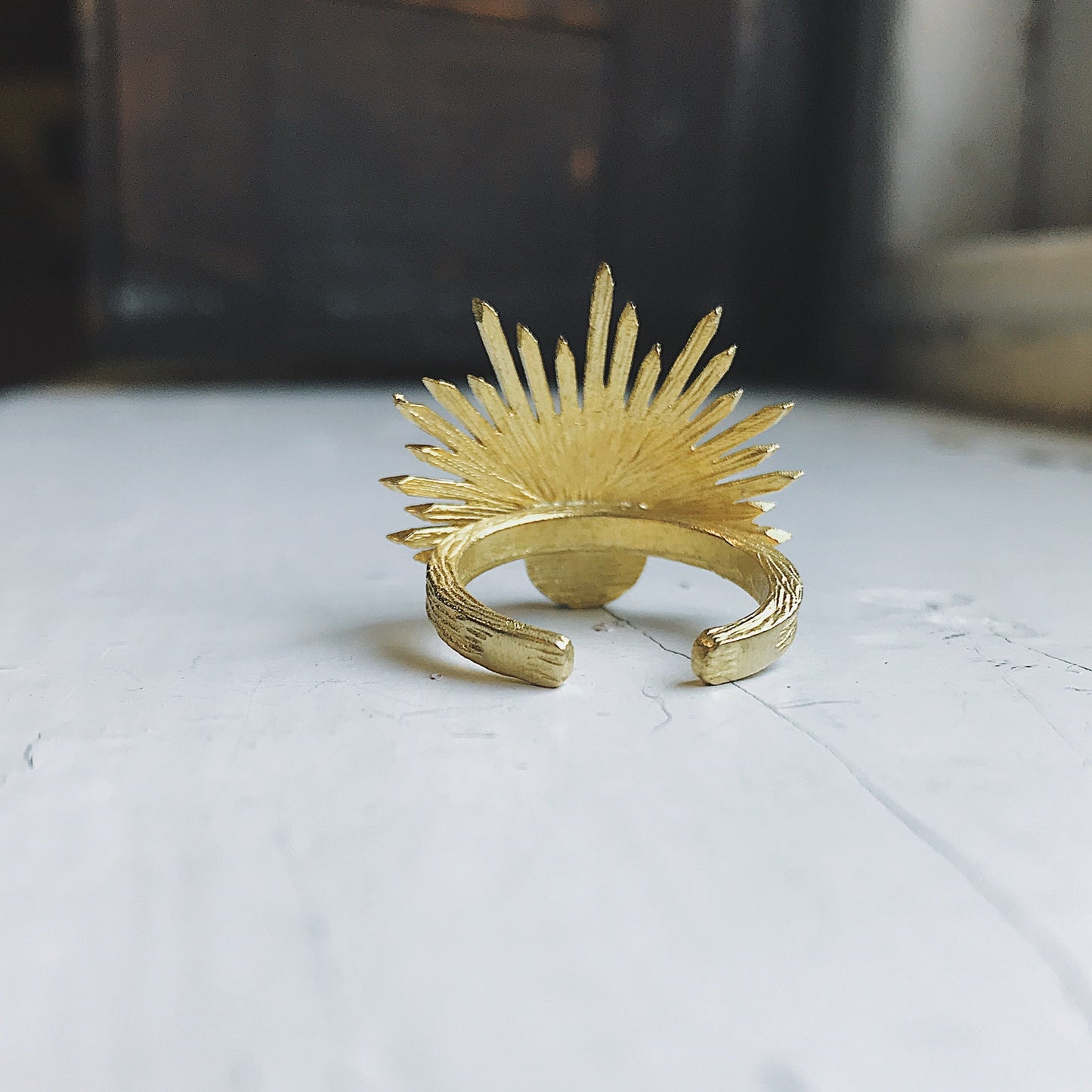 Sun Goddess Ring with Copper Turquoise