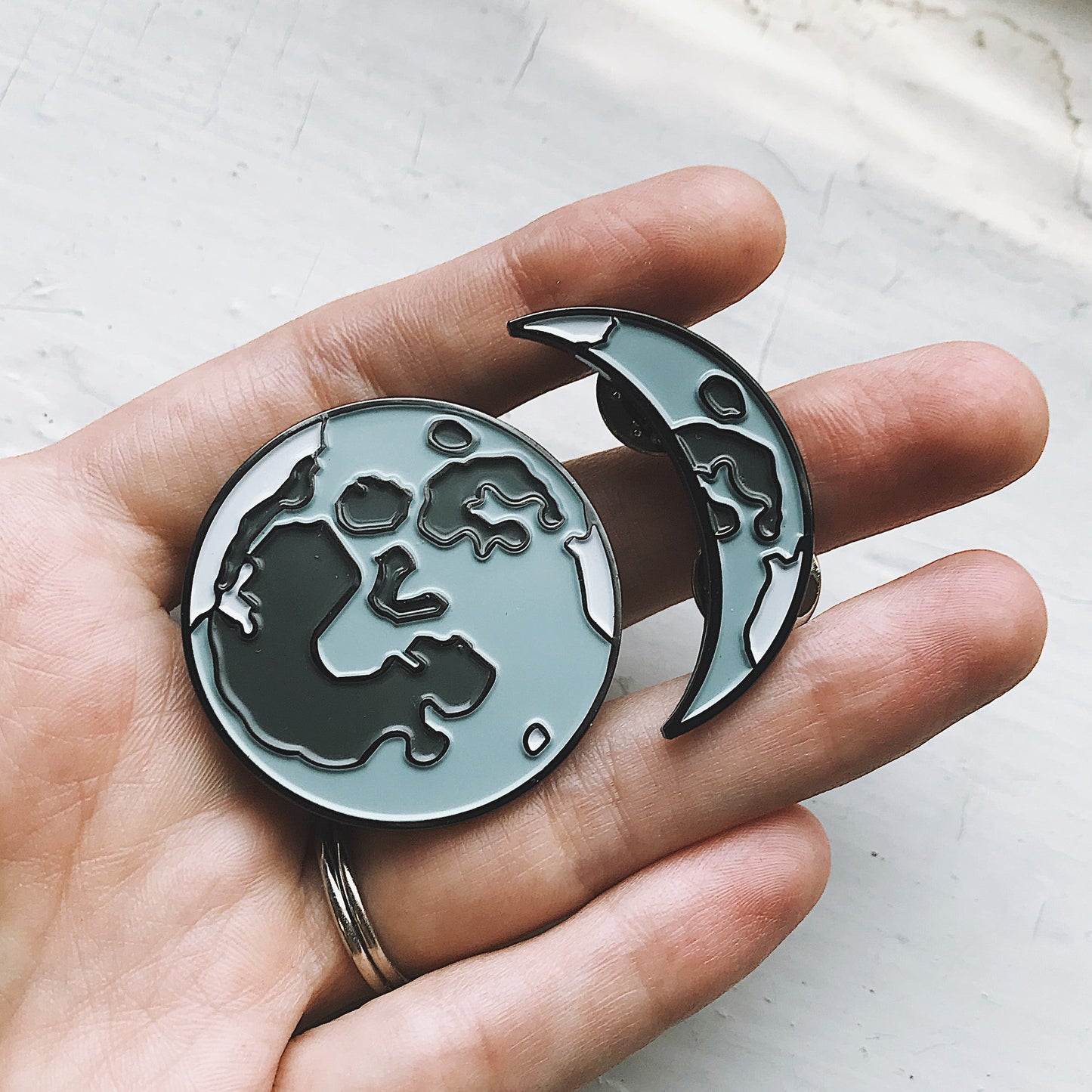 Moon Phases Pin Set of 5