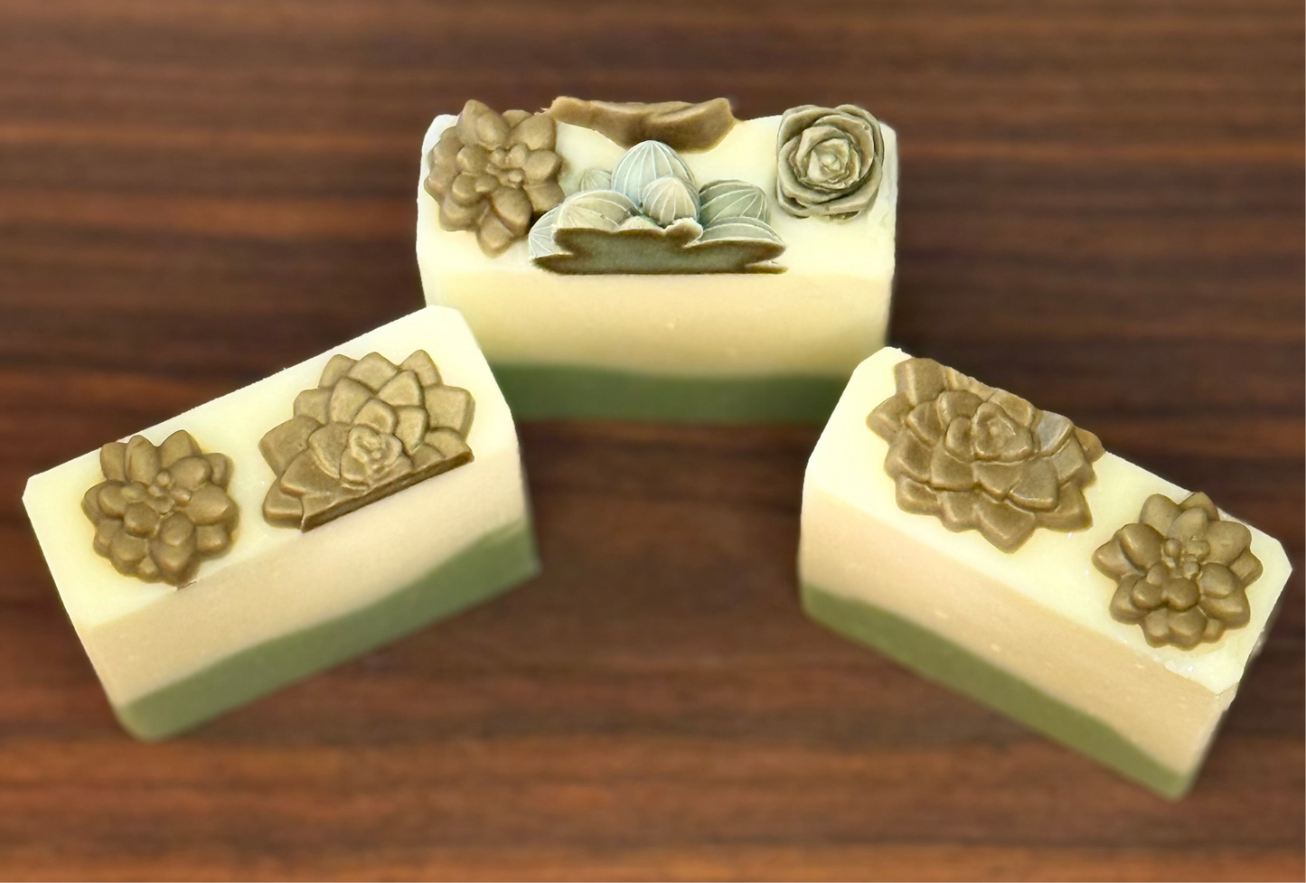 Succulent Soap Bar – Garden Mint -- Handmade Soap