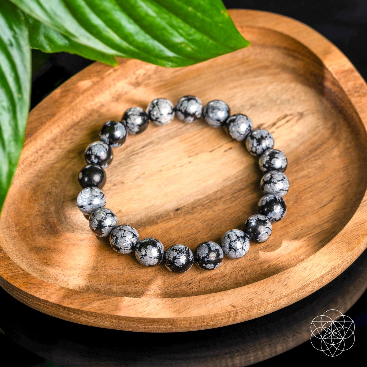 Snowflake Obsidian Bracelet
