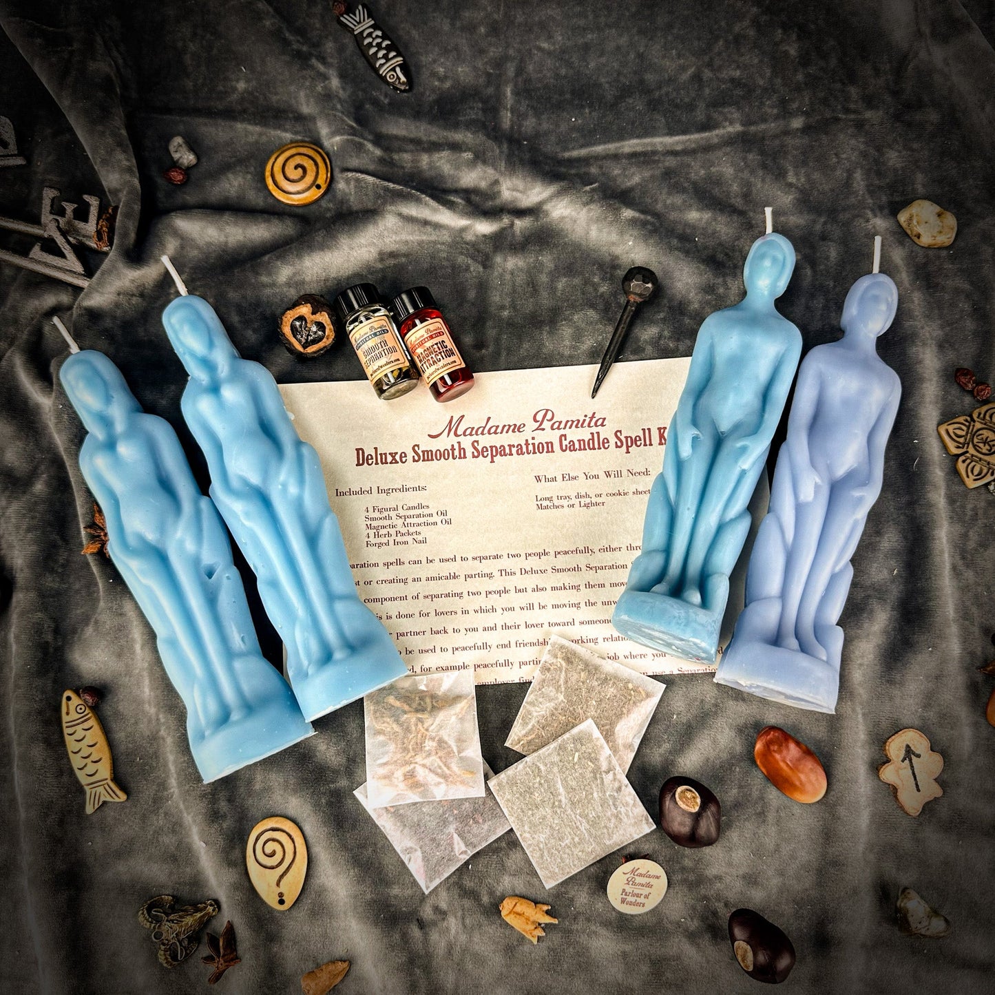 Deluxe Smooth Separation Candle Spell Kit - Human/Female | Peaceful Parting & Love Direction