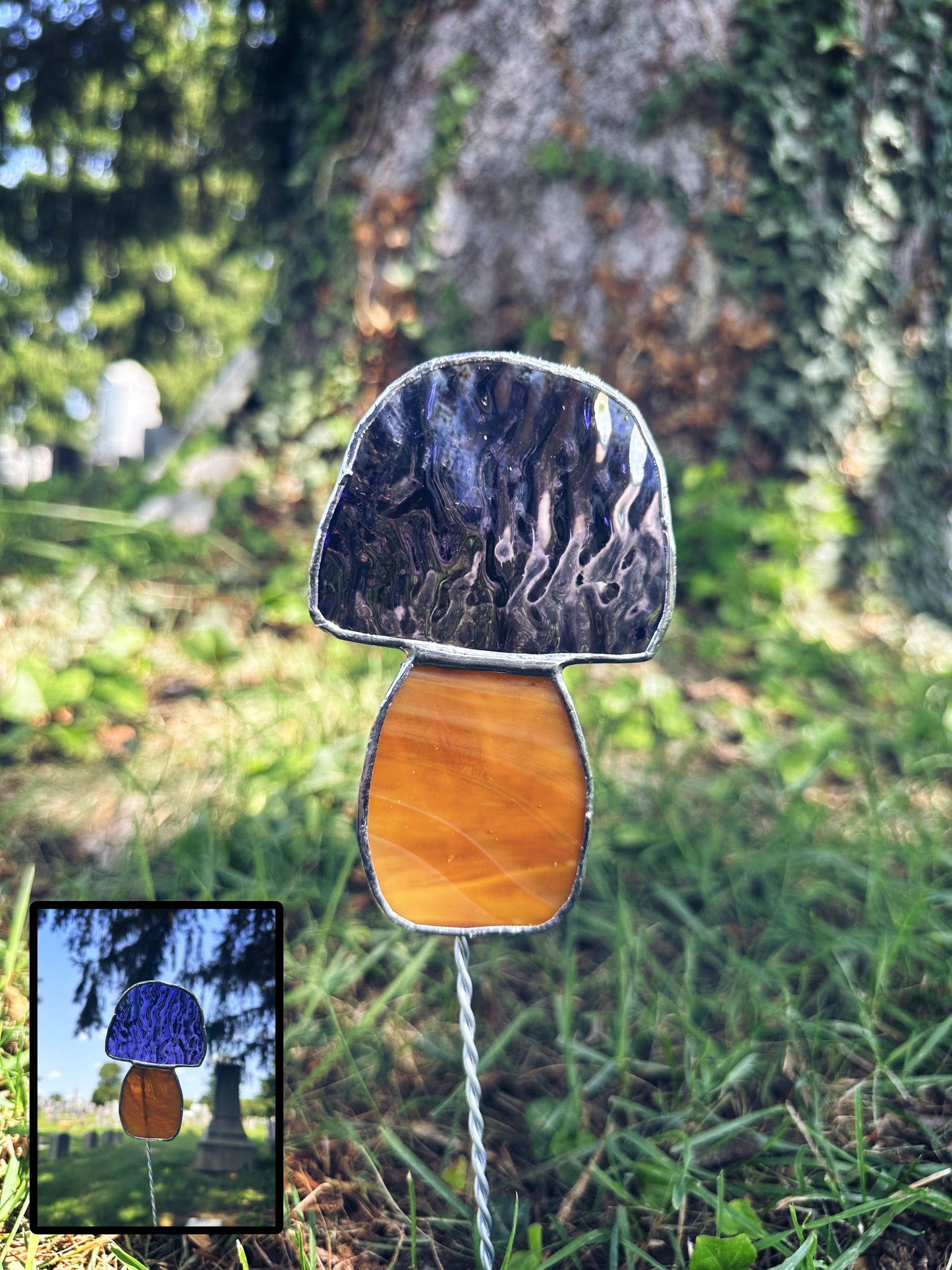 Mushroom Garden Stake