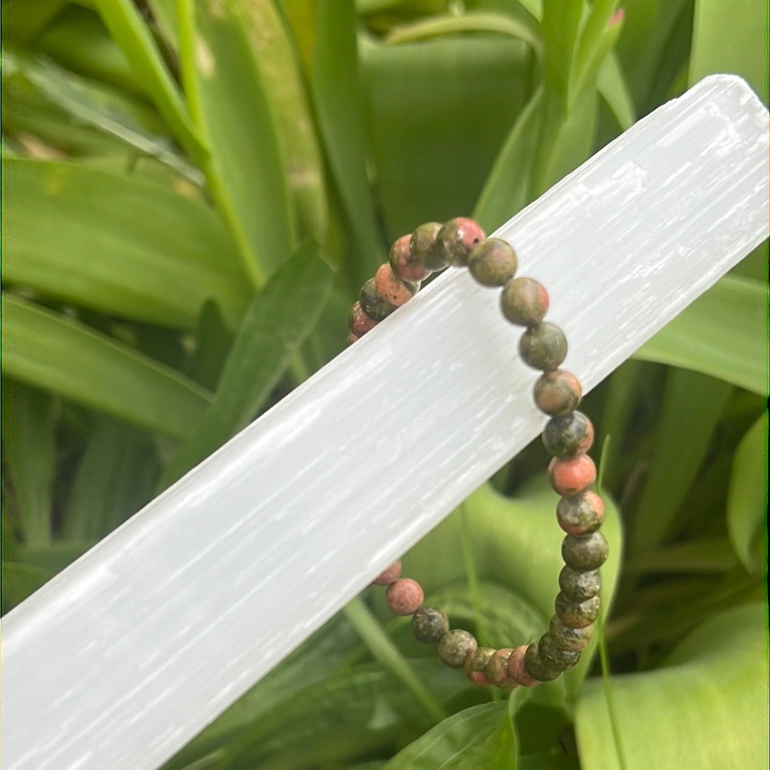 Unakite Gemstone Bracelet - balace & stability