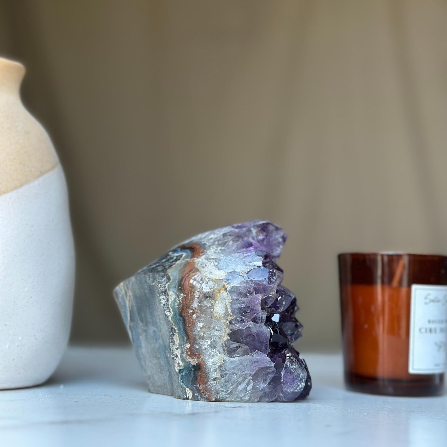 Amethyst geode Large crystal cluster