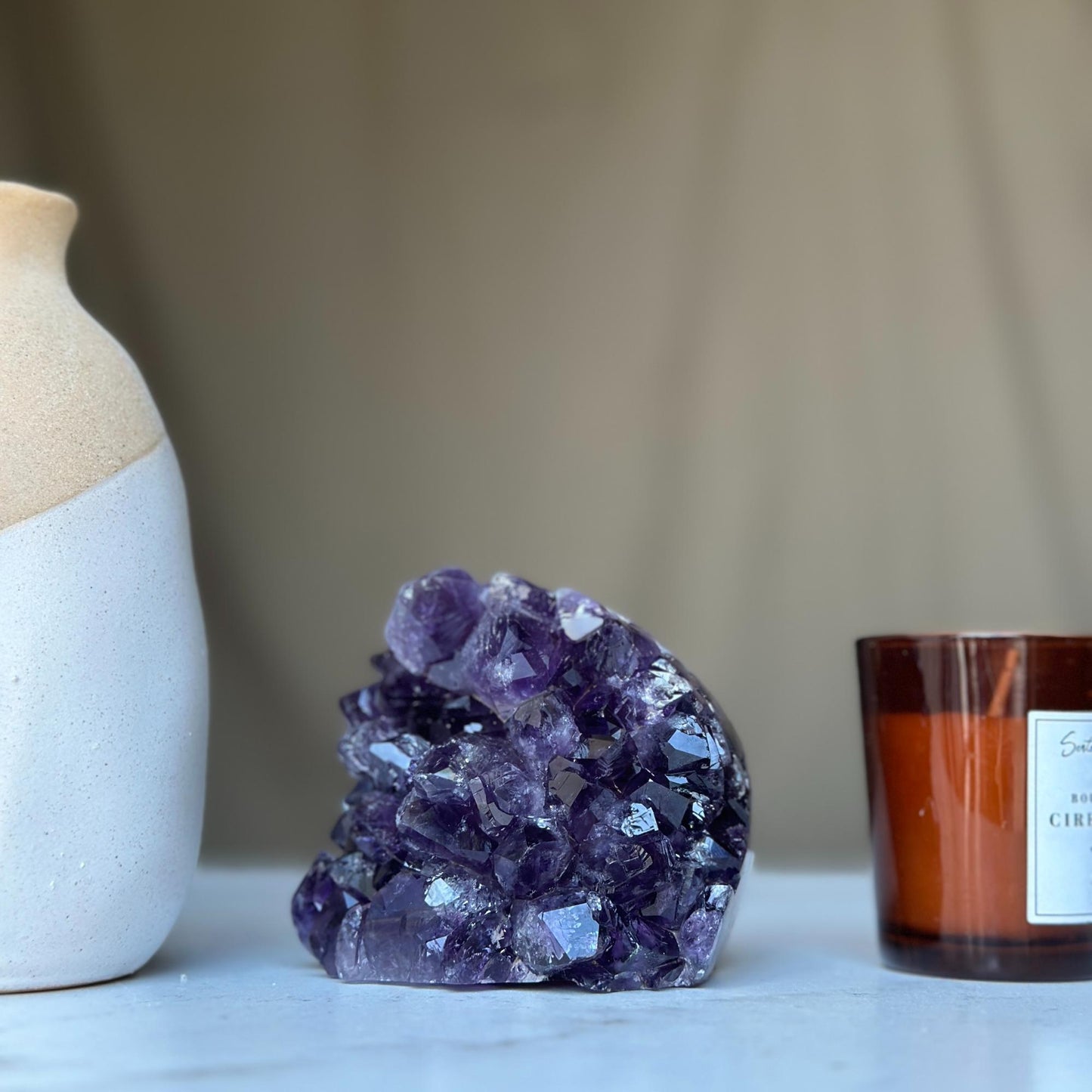 Amethyst geode Large crystal cluster