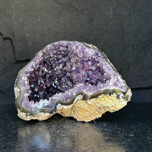 Amethyst Centerpiece Cave Geode with Agate Formations