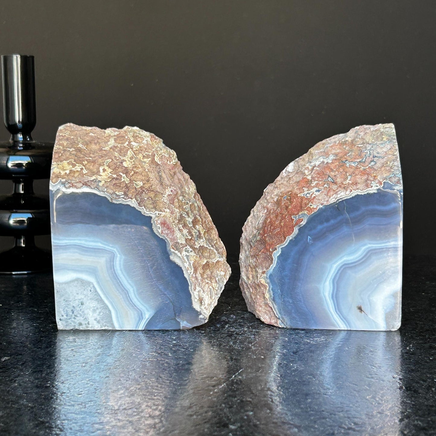 Agate Bookends, XL - Ethically Sourced