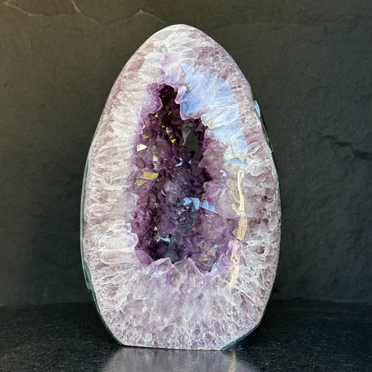 Uruguayan Amethyst and Quartz Cave, Natural Geode, 12 inches Amethyst crystal