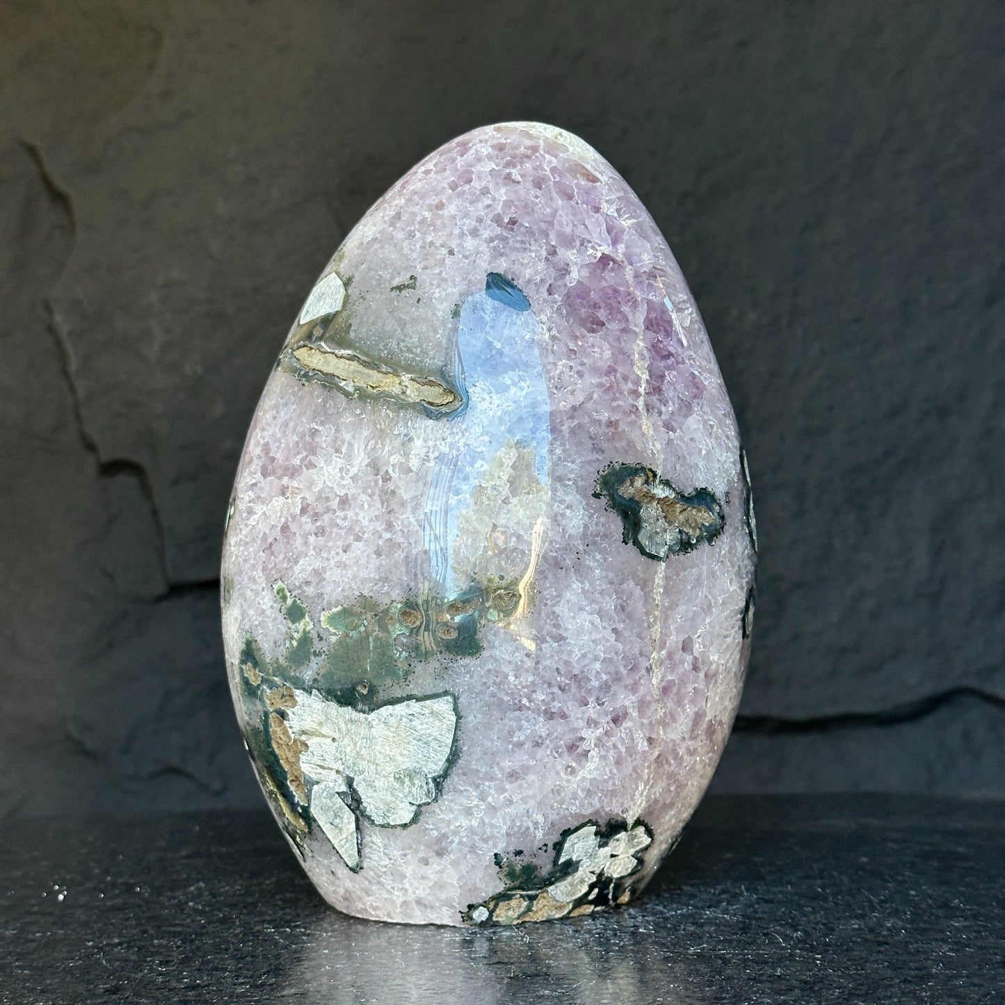 Amethyst Geode Crystal Egg with incredible Agate formations