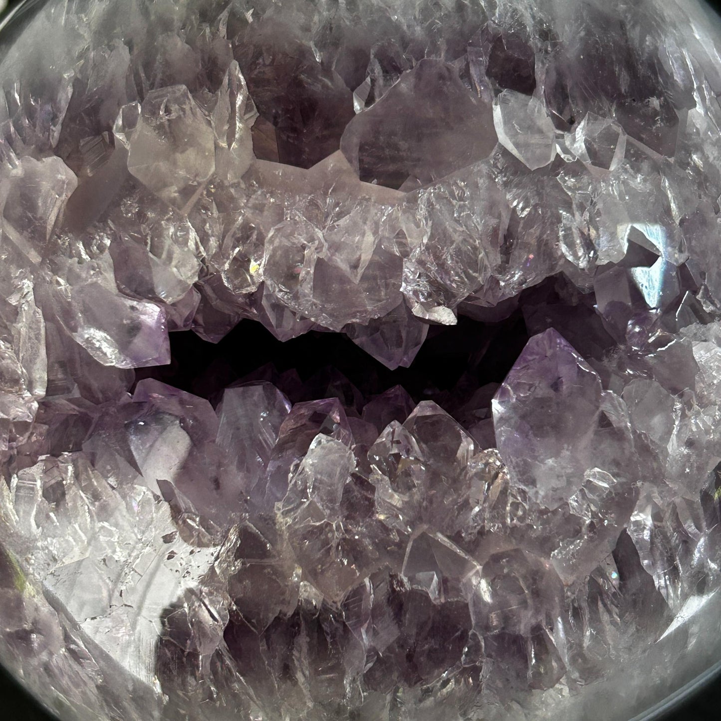 Amethyst and Agate Sphere, Open Crystal ball