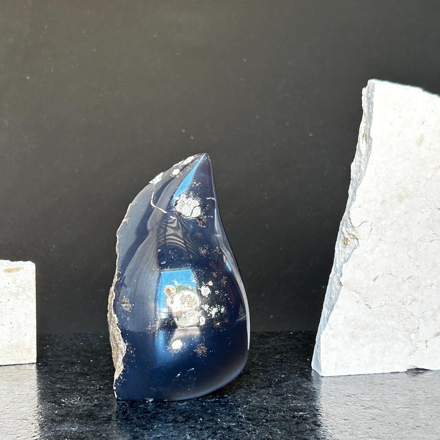 Geode agate flame Carving