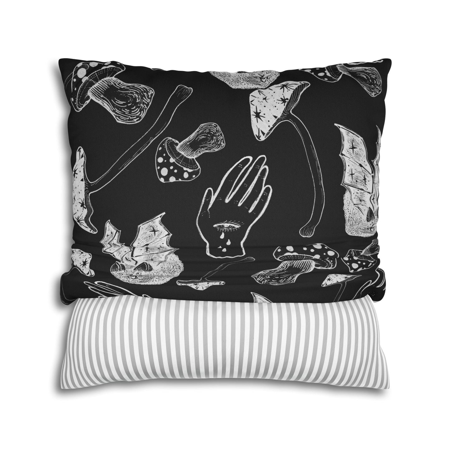 Spells, Bats, & Mushrooms - Throw Pillow