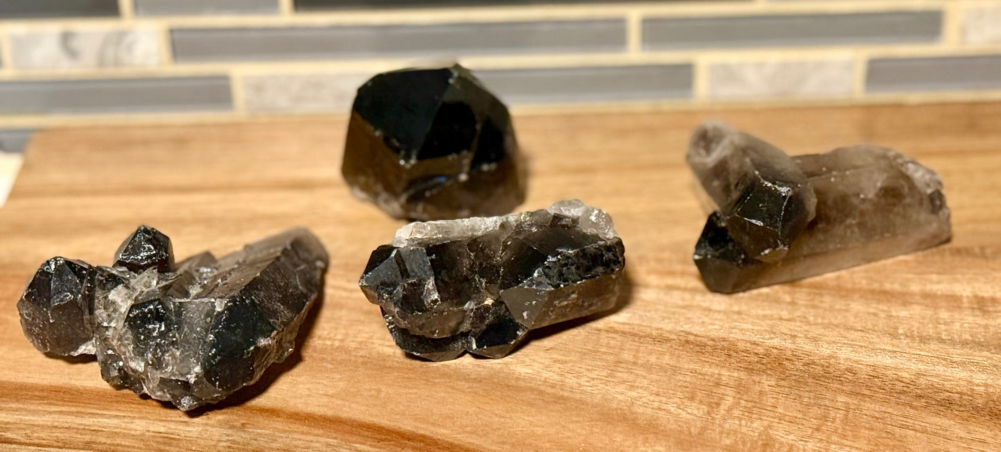 Smoky Quartz Clusters & Points