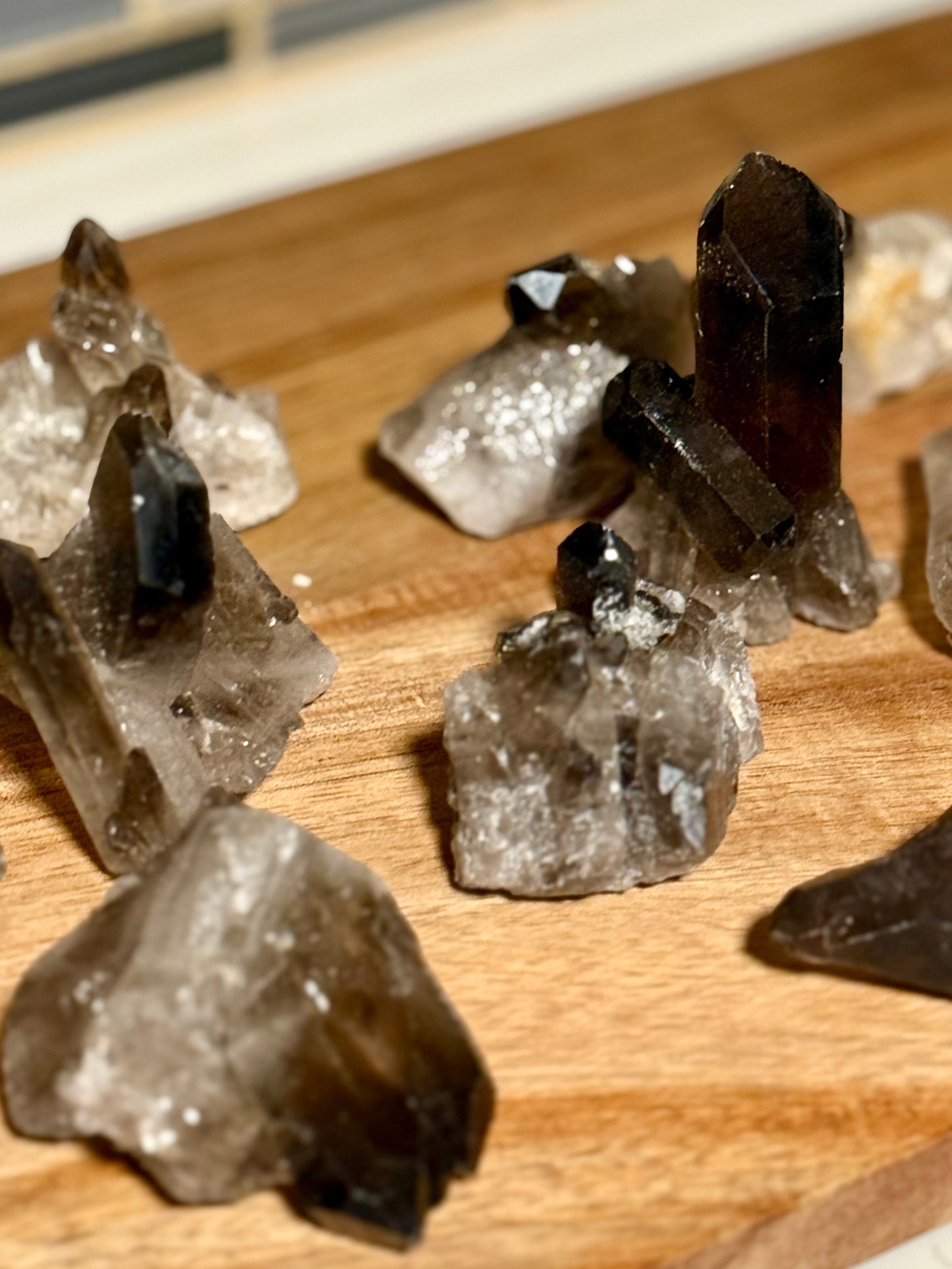 Smoky Quartz Clusters & Points