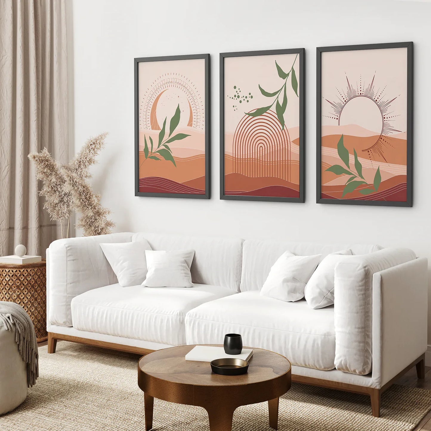Boho Sun Wall Art Set of 3