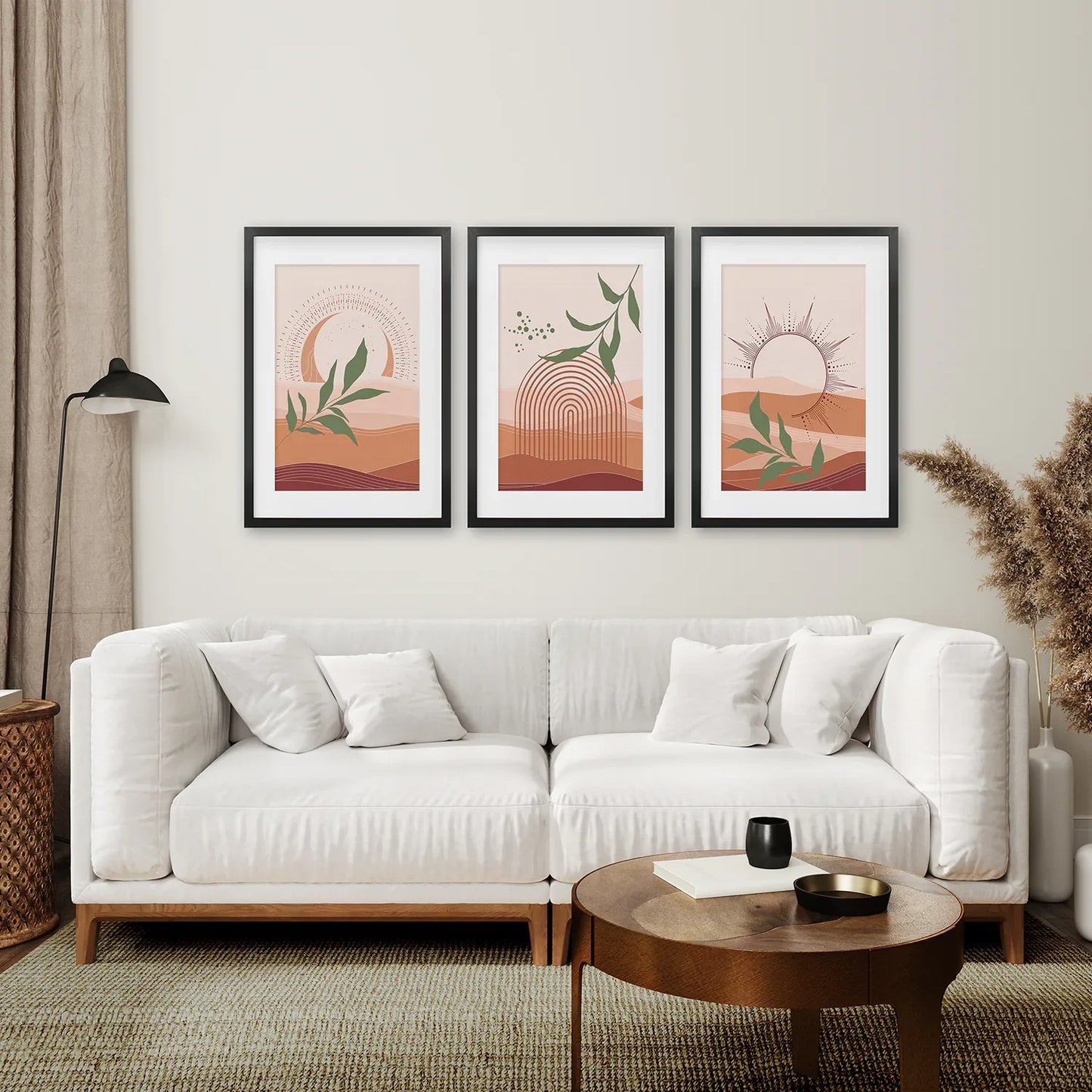 Boho Sun Wall Art Set of 3