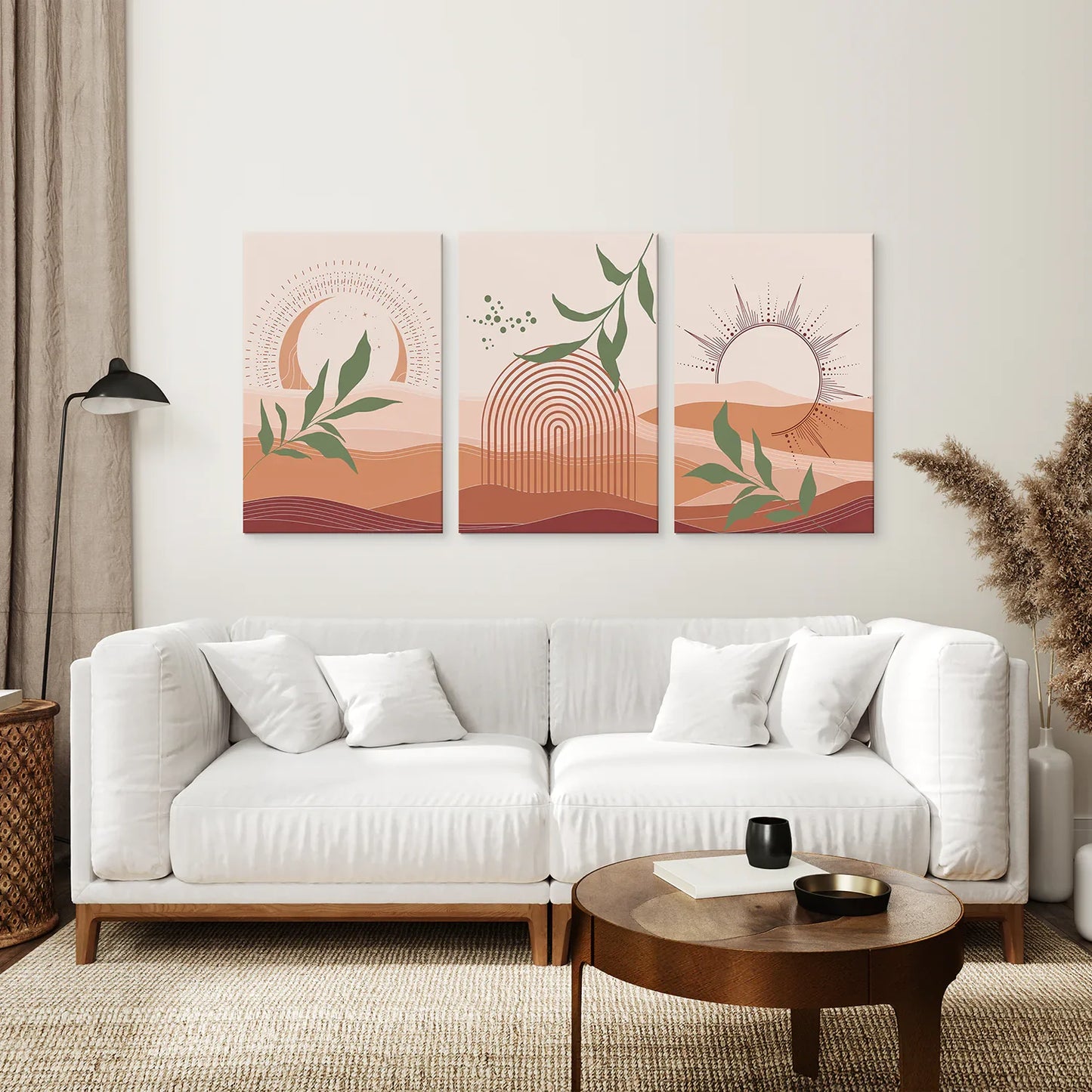Boho Sun Wall Art Set of 3
