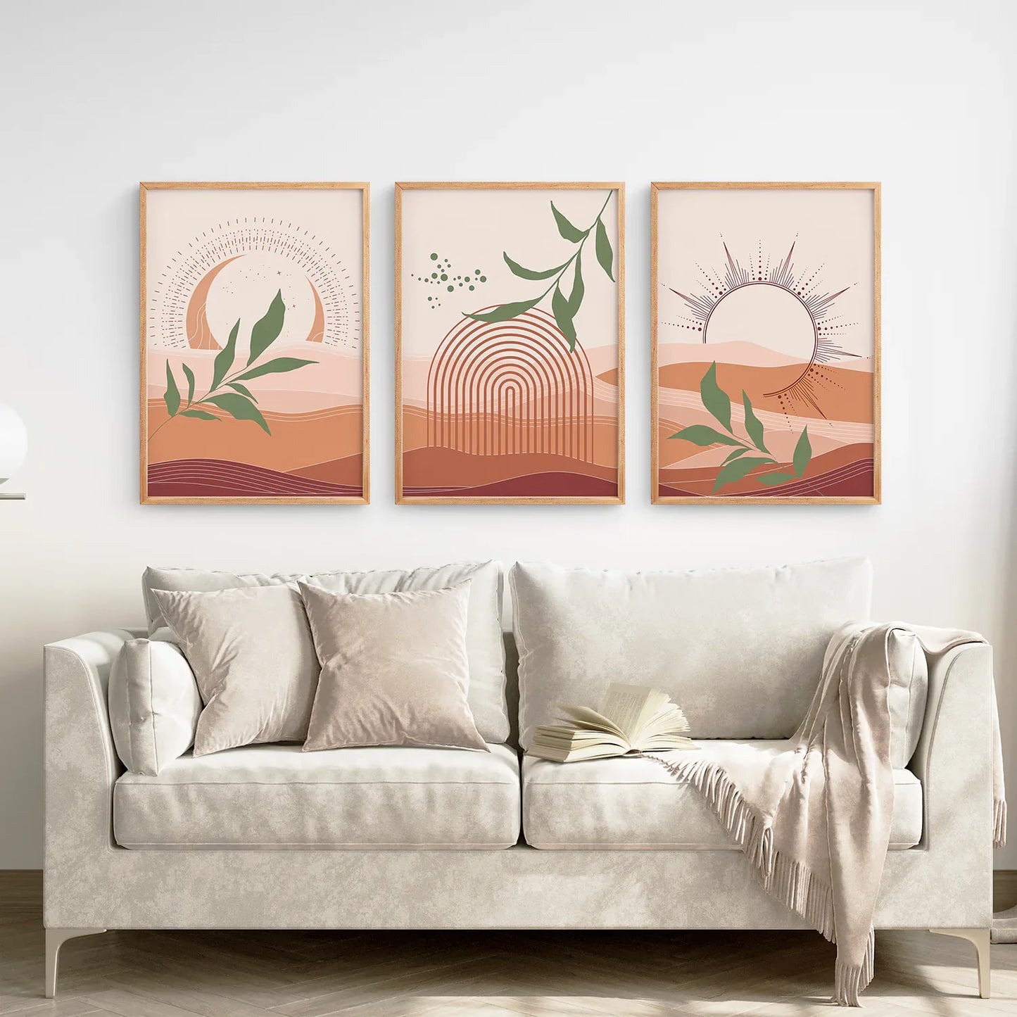 Boho Sun Wall Art Set of 3