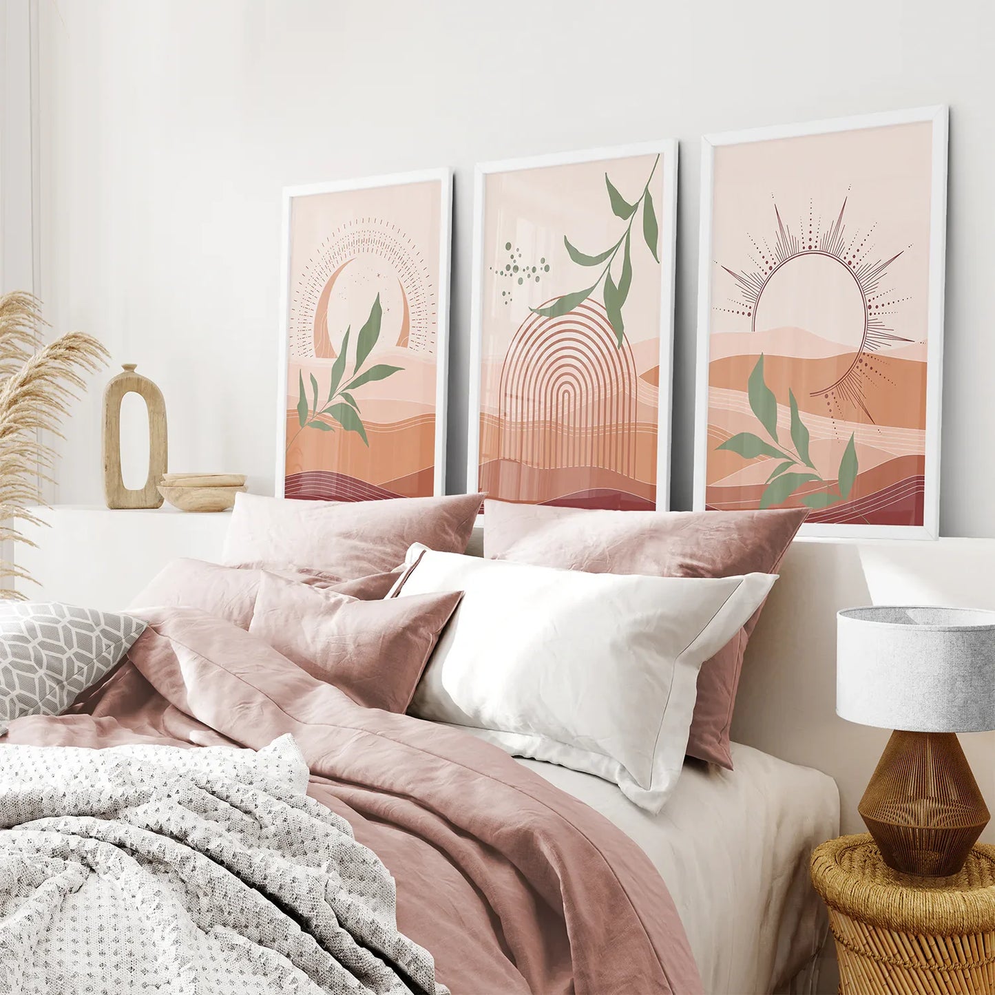 Boho Sun Wall Art Set of 3