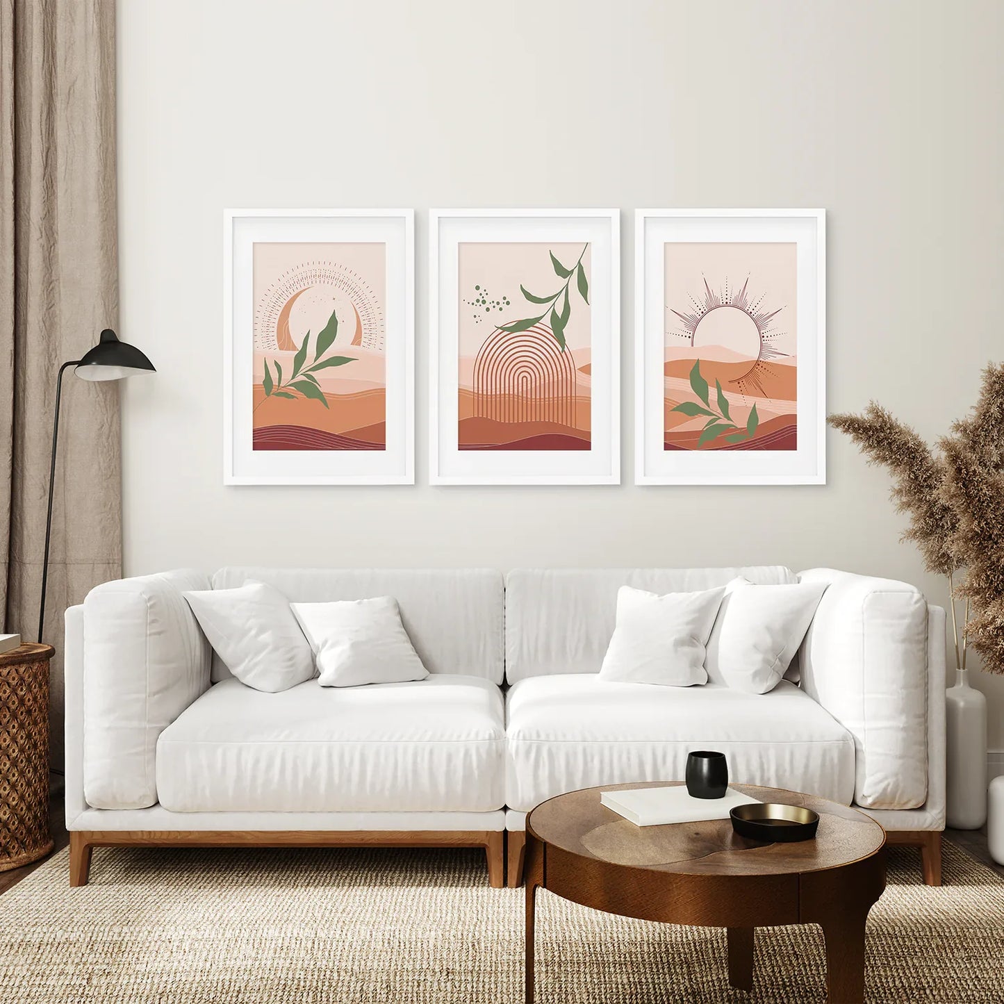 Boho Sun Wall Art Set of 3