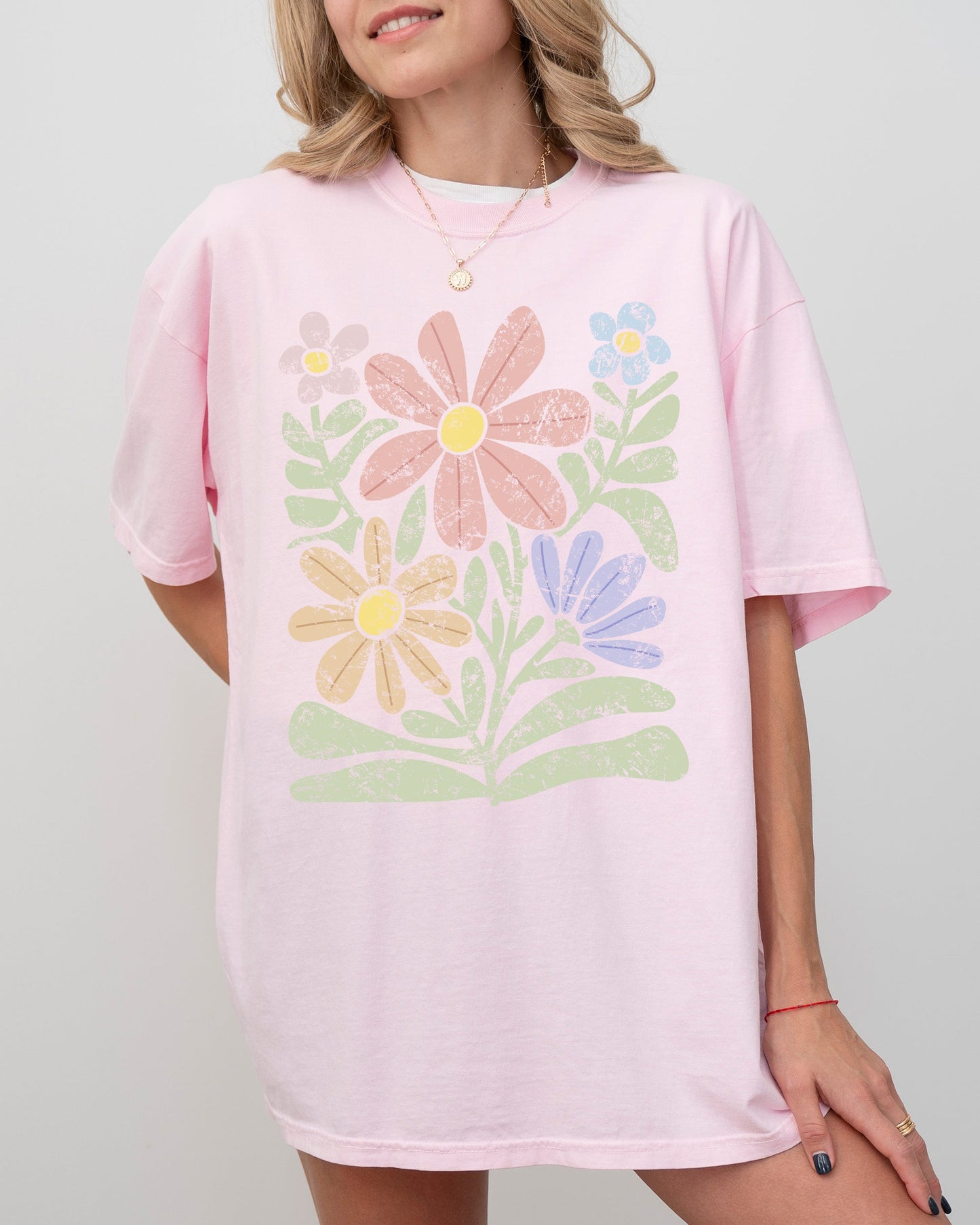 Groovy, Gorgeous Flowers, Boho Floral Design - Comfort Colors T-Shirt