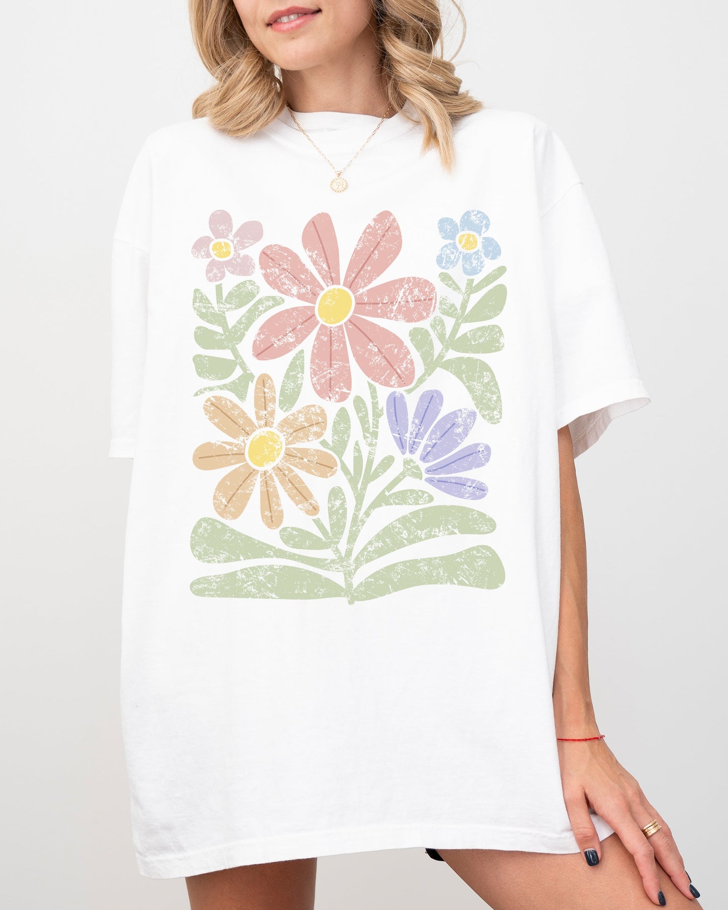 Groovy, Gorgeous Flowers, Boho Floral Design - Comfort Colors T-Shirt