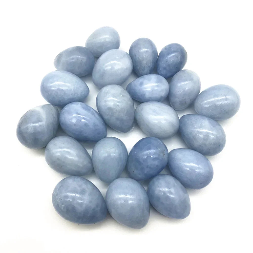 Blue Celestite Crystal Egg, with stand