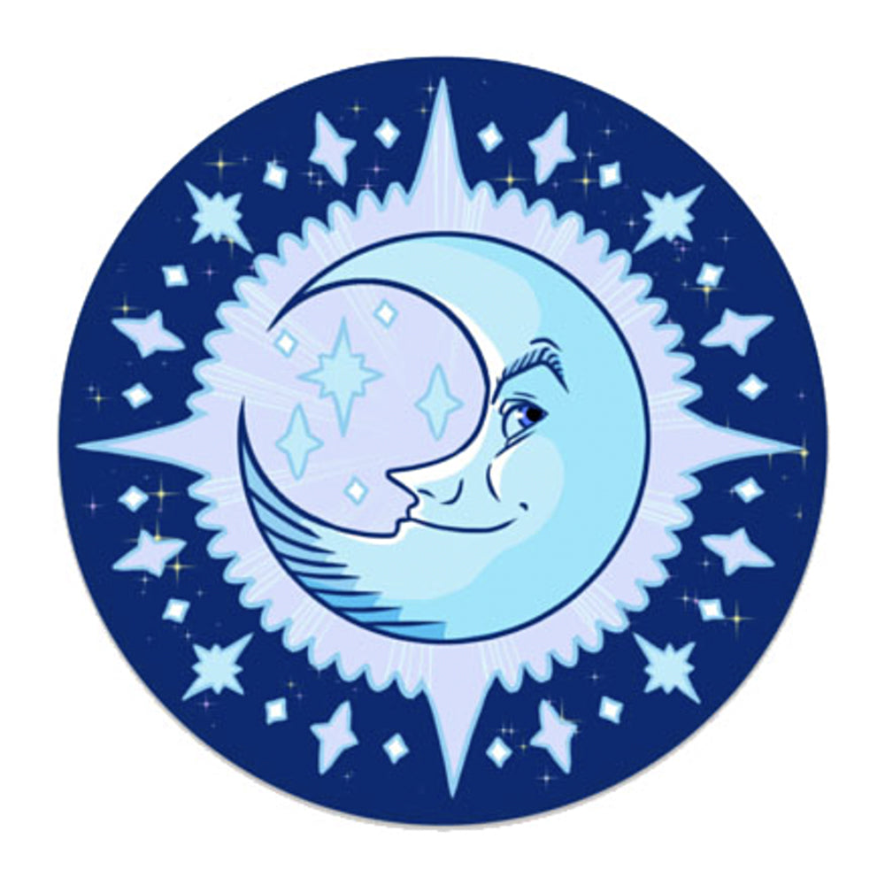 Happy Moon Sticker 4"