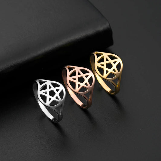Pentacle Stainless Steel Rings