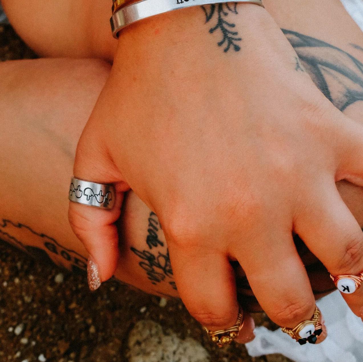 Hemp Leaf Silver Ring – Hand Stamped 420 Friendly Jewelry