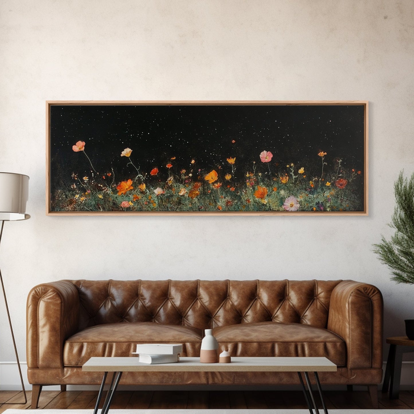 Dark & Moody Wild Flowers Canvas Print