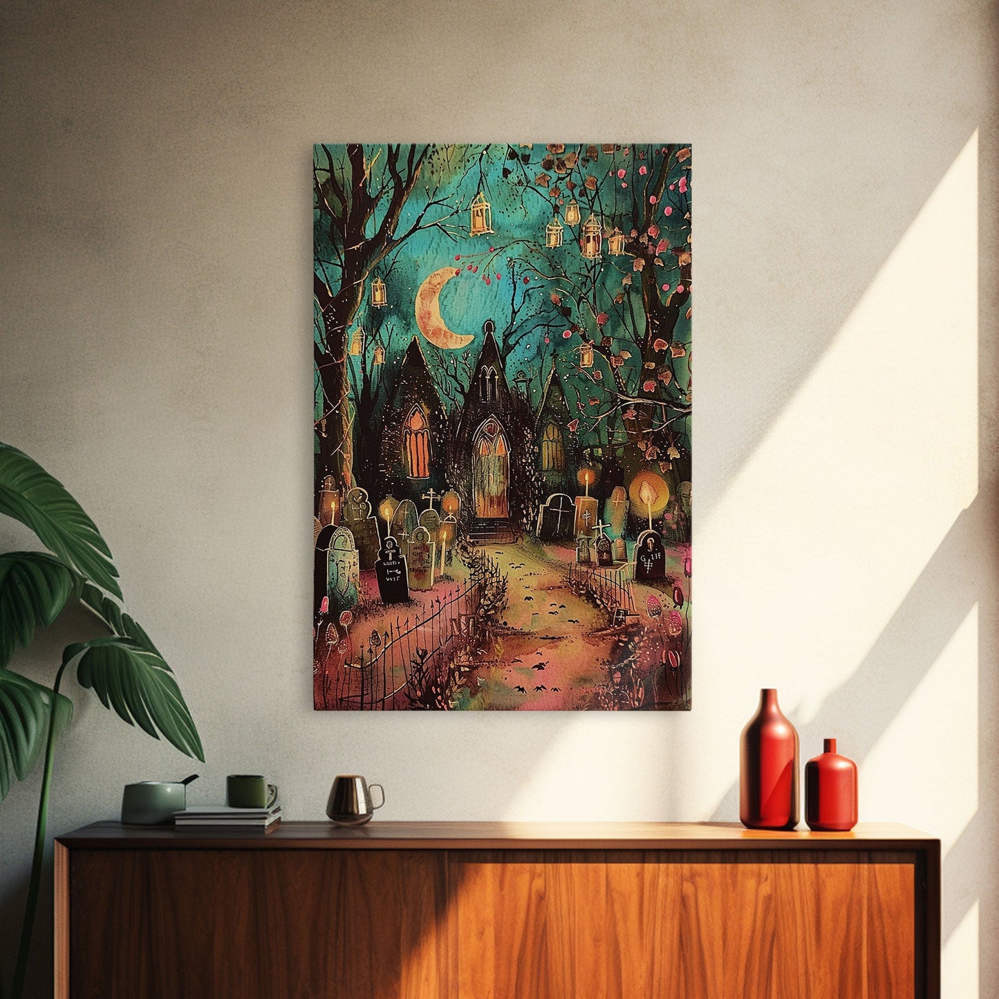 Haunted House Gothic Churchyard - Wall Art