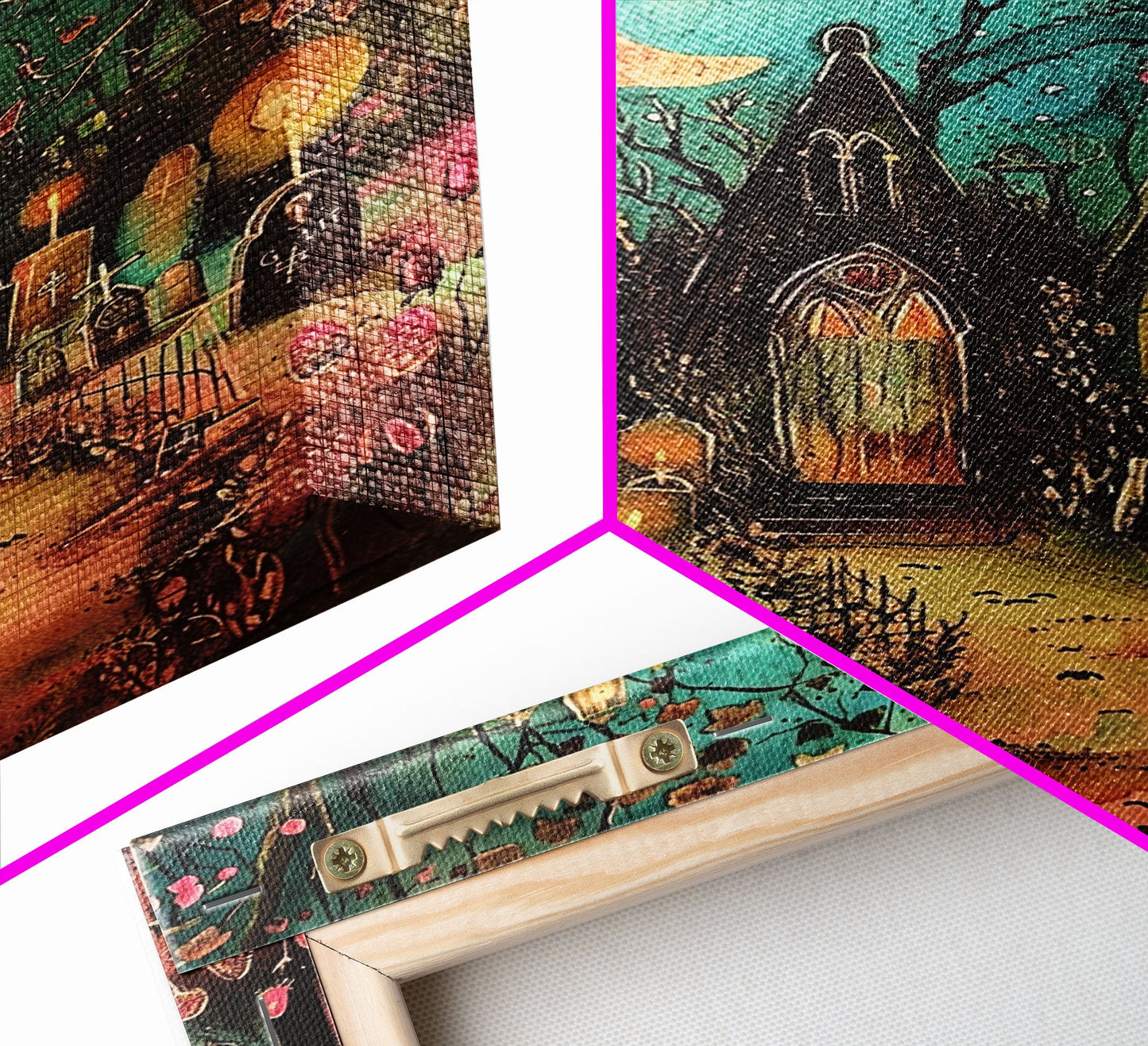 Haunted House Gothic Churchyard - Wall Art
