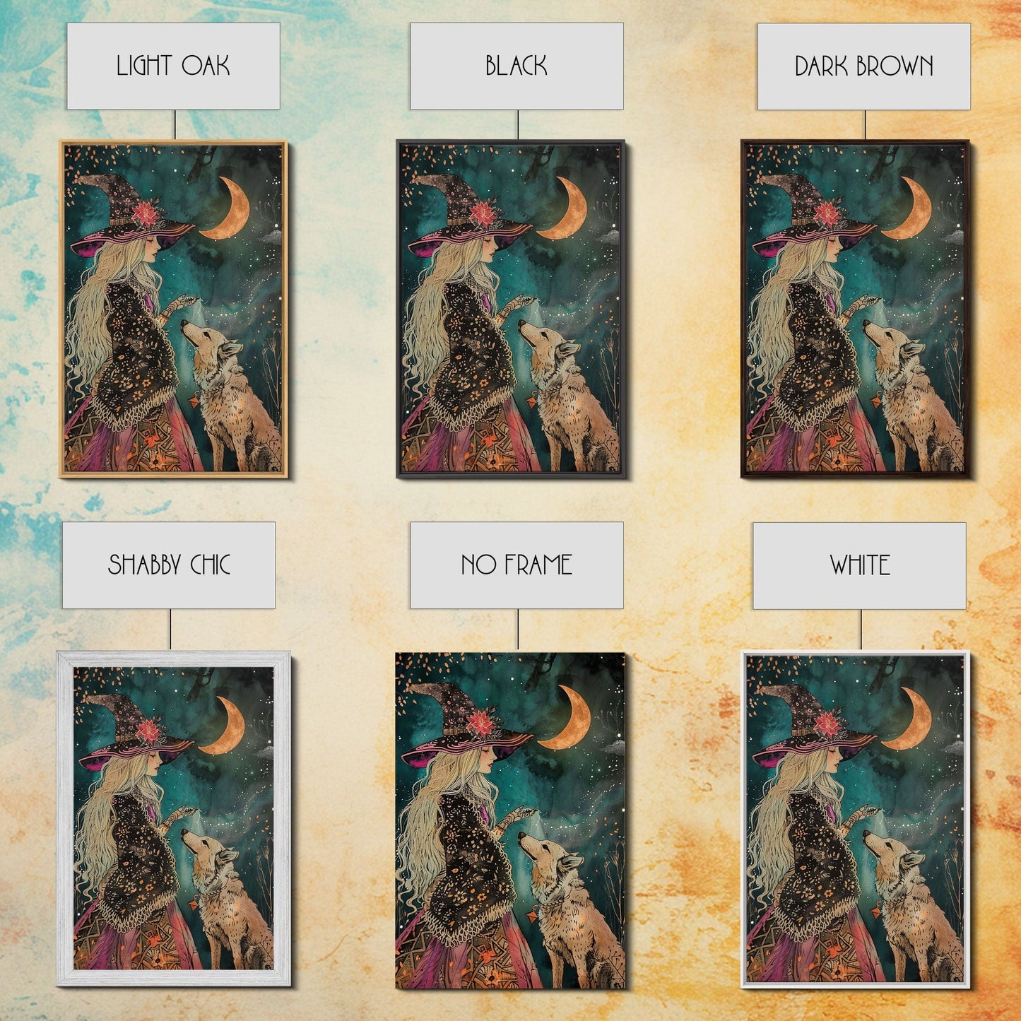 Witch and Dog - Wall Art