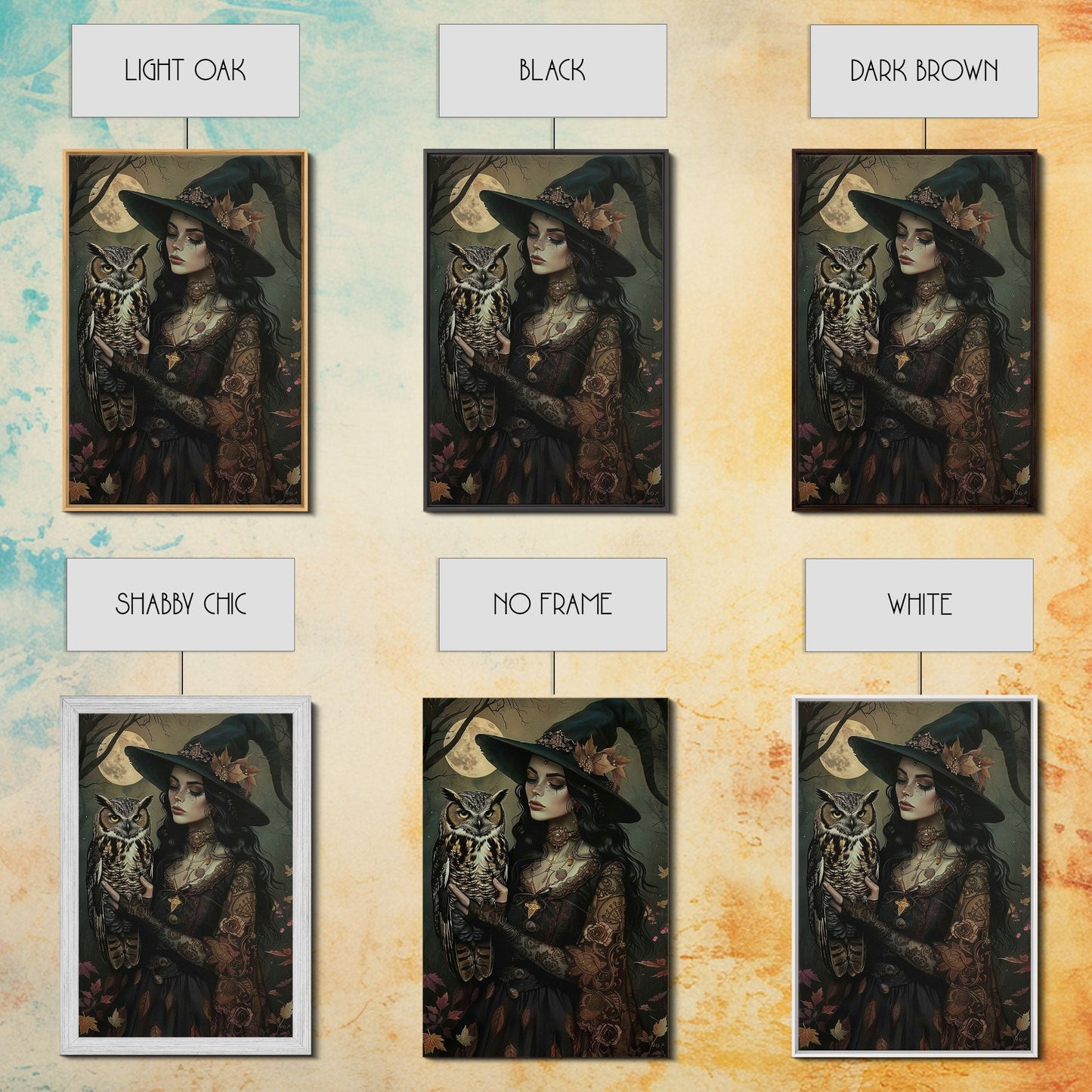 Witch with Owl - Wall Art