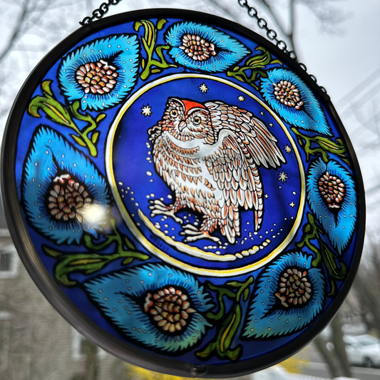 William De Morgan Owl Suncatcher