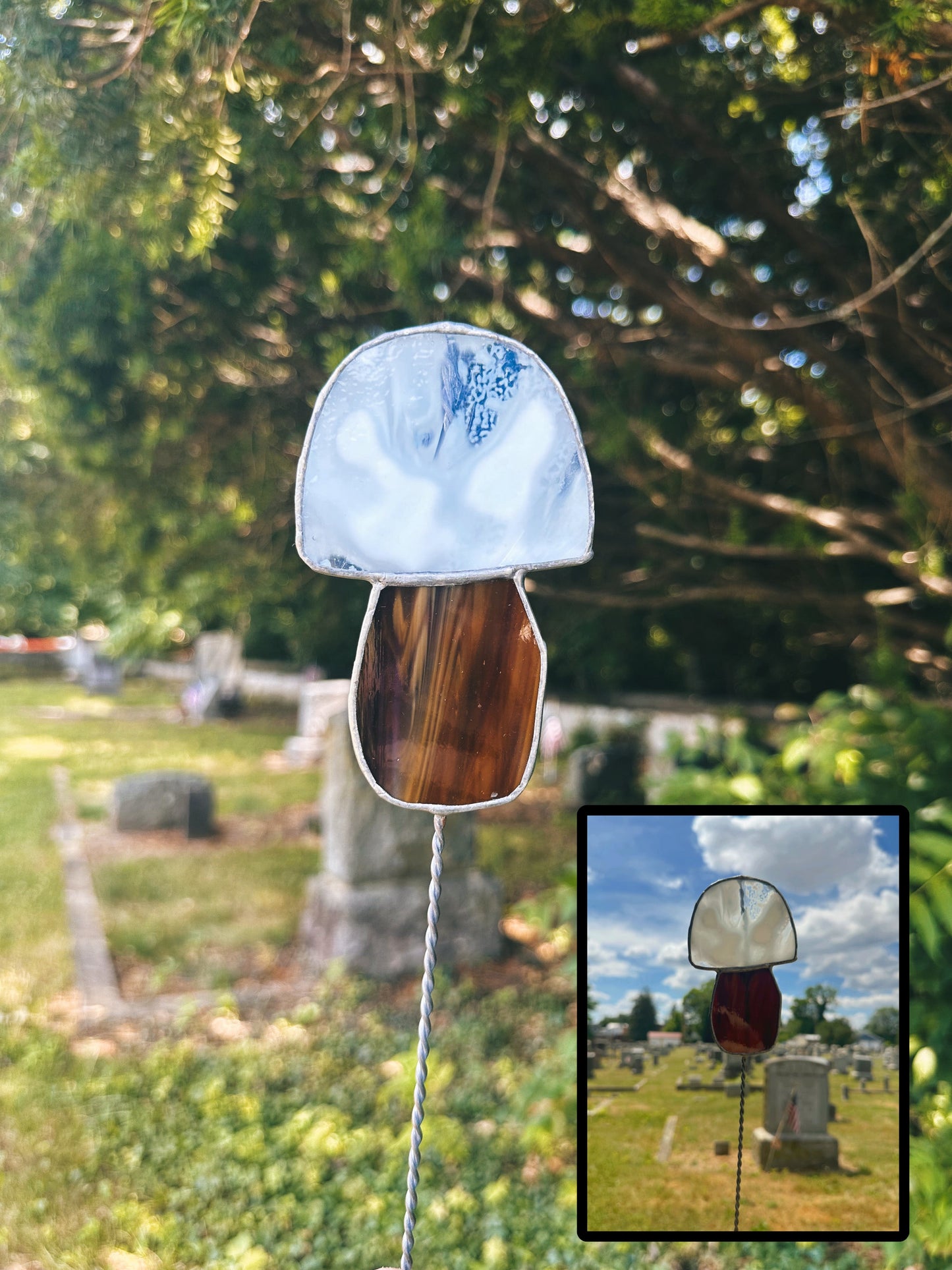 Mushroom Garden Stake