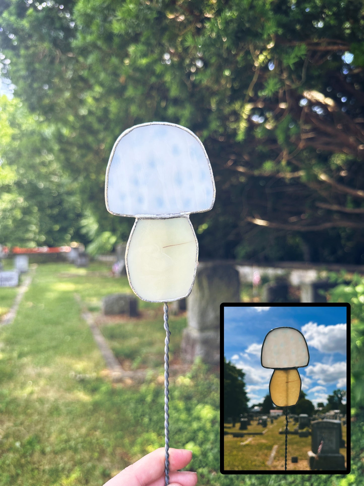 Mushroom Garden Stake