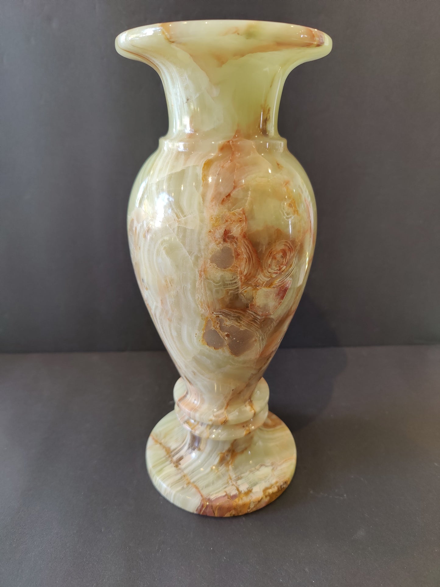 Green Onyx Decorative Vase 10"