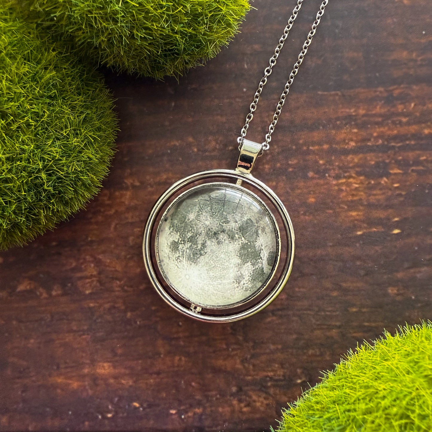 Full Moon Double Sided Fidget Necklace
